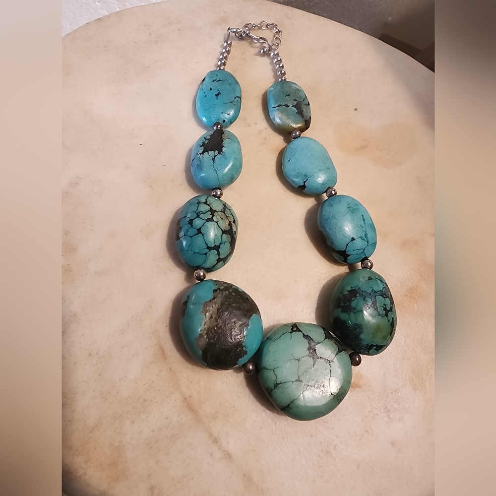 Turquoise stone necklace